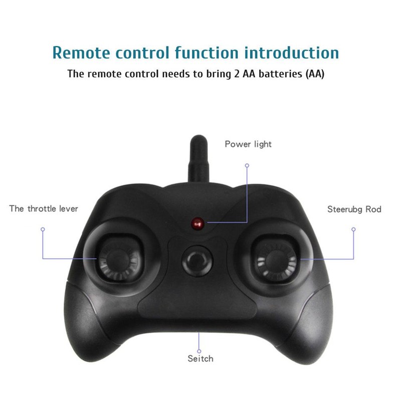 Kids Remote Control Drone Airplane Assembly Free LED EPP Foam