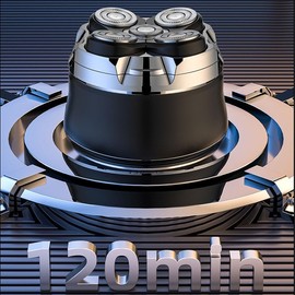 Smooth Shaver for Men, 5 Rotary Heads, Wet/Dry Use, Magnetic Heads, LED Display