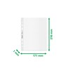 Leitz A5 Pockets, Pack of 25, Punched Plastic Sleeves, Embossed