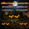 1PCS Halloween Pumpkin Solar Stake Lights, Waterproof Outdoor Ground Stake