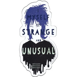 Beetlejuice - Lydia Silhouette "I Myself Am Strange and Unusual" - Die Cut Sticker/Decal
