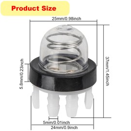 ZAMDOE 4238 350 6201 Primer Bulb for Stihl TS410 TS420 TS410Z TS420Z TS700 TS800 Concrete Saw BR350 BR430 BR450 SR430 SR440 SR450 BR500 Leaf Blower Gas Fuel Bulbs 4238-350-6201