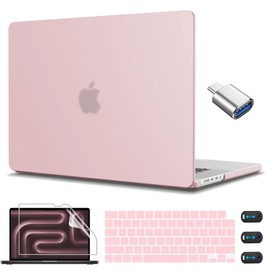 CISSOOK Frosted Baby Pink Case for MacBook Pro 14 inch M4 2024 2023-2021 M3 M2 M1 Pro/Max with Touch ID, Hard Shell Case for MacBook Pro 14 A3112 A3185 A3401 A2992 A2918 A2779 A2442 Model, Baby Pink