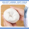 2 Pairs Blue Flock Lining Dishwashing Cleaning Gloves Multi-purpose Long