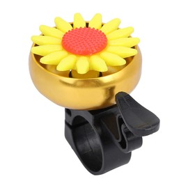 2.2cm Bike Bell, Cute Bike Bell with Flowers Clear Sound Decor Bell Aluminum Attractive Bell Bike for Safety (Yellow)
