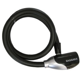 Bicycle Key Dimple Cable Lock 35.4 inches (90 cm), Black 43456