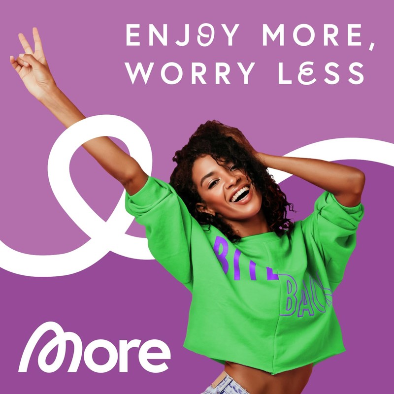 More Protein Whey Casein Protein Powder, Iced Coffee, 600 g,