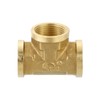 sourcing map Brass Tee Pipe Fitting, G3/4" x G3/4" x