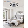 ZMISHIBO Low Profile Ceiling Fans with Lights, Flush Mount Modern