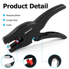Knoweasy Wire Stripper : 2-in-1 Heavy Duty Wire Stripper Plier and Cutter for 32-7 AWG (0.03mm²-10mm²), Essential Stripping and Cutting Tool for Professionals and DIY Enthusiasts