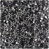 BeadTin Black Opaque 10mm Sunburst Plastic Craft Beads (450pcs)