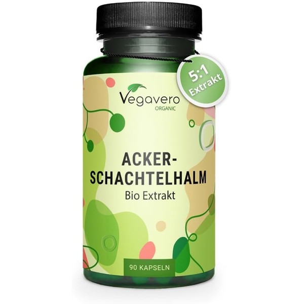 Organic Horsetail Extract Capsules – 1000mg Pewwort Extract (5:1), High-Silica,