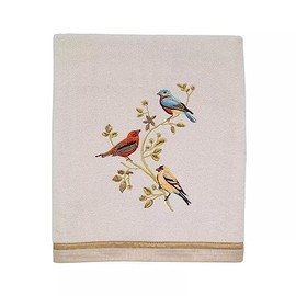 Avanti Linens - Bath Towel, Soft & Absorbent, Nature Bathroom Decor (Gilded Birds Collection)