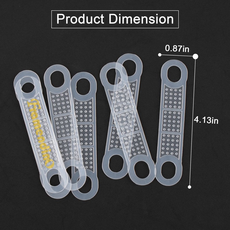 Framendino, 100 Pack Clear Non-Slip Rubber Clothes Hanger Grips Clothing