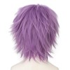 Modernfairy Light Purple Wig Short Anime Cosplay Wigs with Bangs