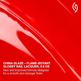 CHINA GLAZE Esmalte de Uñas Flame-Boyant, Color de Alta Pigmentación, secado rápido, resistente al astillado, 14 ml