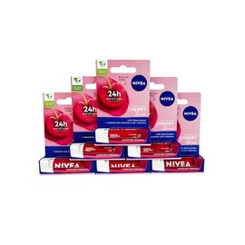 Nivea A Kiss of Cherry Flavored Tinted Lip Care SPF 10 - 0.17Oz Lip Balm (Pack of 6)