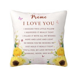 ZUMBULKJ Meme Gifts - Xmas Meme Gifts from Grandkids - Christmas Meme Grandma Gifts - Gifts for Meme - Best Meme Gifts for Grandma - Birthday Gift for Meme Throw Pillow Cover 18"X 18"