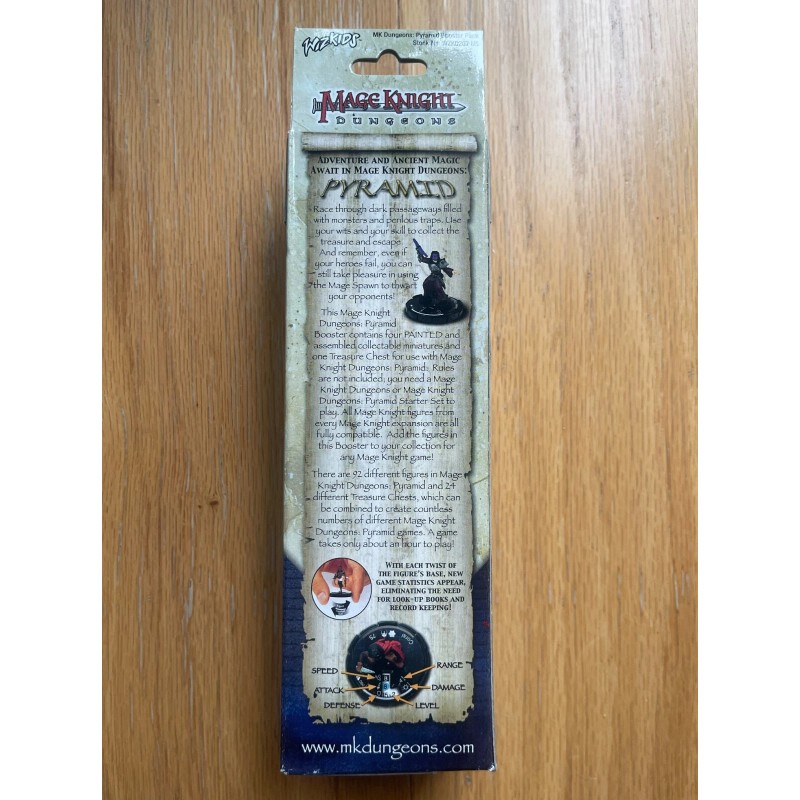 WizKids Mage Knight Dungeons Pyramid Booster Pack WizKids 2003 Factory