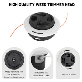 HSKLAADC C26-2 Trimmer Replacement Head 4002 710 2169 for Stihl FS55 FS55R FS56 FS56RC FS70 FS70R FS80 FS85 FS90 FS90R FS91 FS91R FS94 FS94R FS110 FS111R FS111RX FS120 FS130 String Trimmers （2pack）