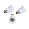(PACK-3) FINELED E17 A E26/E27 adaptador de enchufe, base intermedia