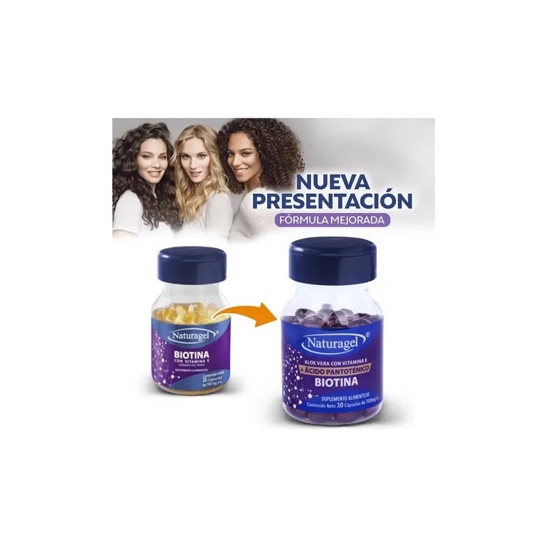 Turgel Biotin Con Ácido Pntoténico 700mg 30cps Sbor Sin Sbor