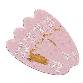 Guess What Cat Butt Double-Sided Oval Nail File Emery Board Set 4 Pack
