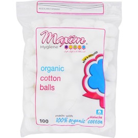 Maxim Hygiene Products Organic Cotton Balls, Jumbo Size 100 ea (Pack of 6)