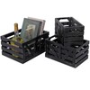 HTAYUXWO Storage Crates Nesting Wooden Boxes 3 Pack,Wood Storage Crates