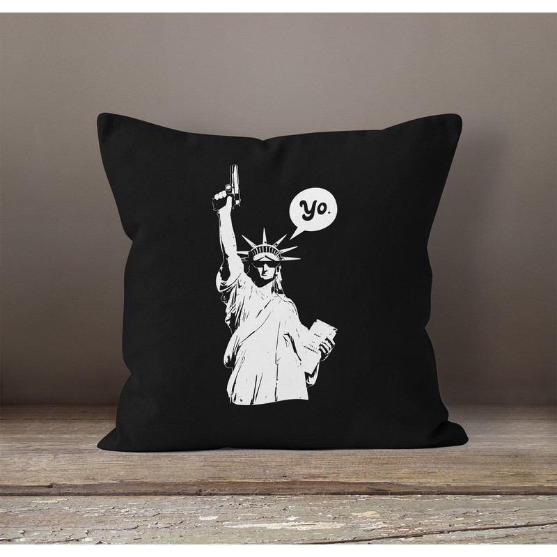 MoonWorks Cushion Cover Statue of Liberty Statue 40 x 40