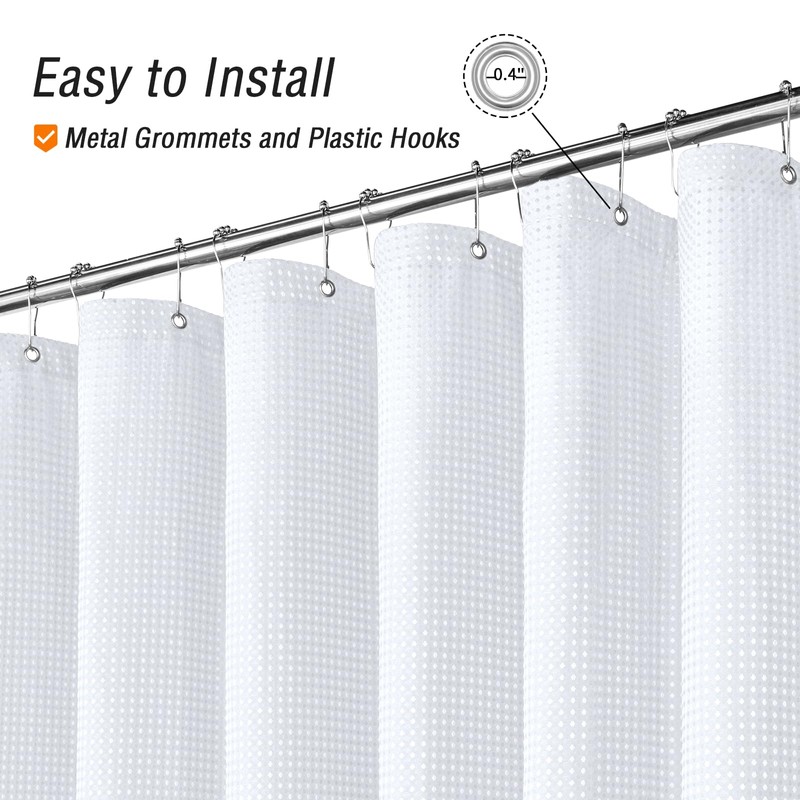 Gibelle Small Stall Shower Curtain 36 x 72, Narrow Half