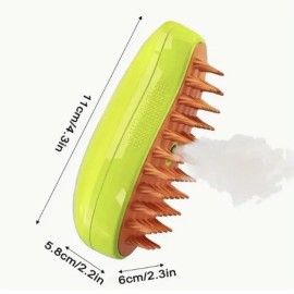 Unbranded Rechargeable Shedding Hair Spray Hot Steam Easy Pet Grooming Brush for Cat, Dog