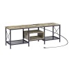 Vecelo TV Stand with Power Outlet Entertainment Media Center for