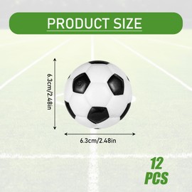Pack of 12 Mini Sports Balls, 6.3 cm Mini Football, Anti-Stress Ball, Softball, Football, Stress Relief Toy, Anti-Stress Ball, Football, Small Mini Stress Balls, Football, for Children and Adults