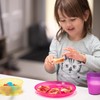 Cuddly Hippo Kids Plastic Dinnerware Set of 72 Multi Color