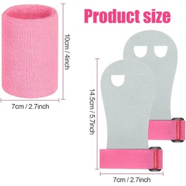 2-Piece Full Gymnastics Handle Wristband Set, Grips + Wristbands for Cross Training, Gym, Weightlifting, for Youth Gymnastics