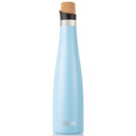koodee Wine Bottle - 24 oz Insulated Stainless Steel Wine Bottle with Double Wall Vacuum Sealed Lids,for Wine Lovers Keeps Wine Cold for 24 Hours and Hot for 12 Hours (Sky Blue,700ml)