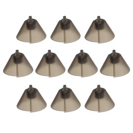 Micro Traders 10pcs Hearing Aid Domes Soft Silicone Receiver Tulip Domes Audiphone Ear Tips Replacements Earbud Audiphone Invisible Tip Domes Transparent Black