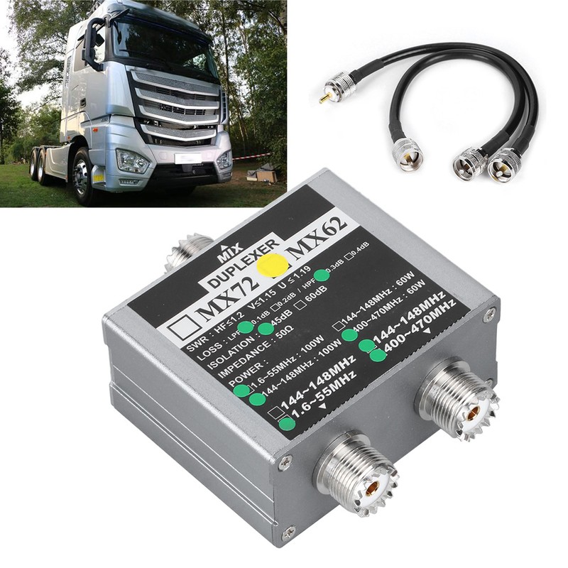 MX62 VHfUHF Duplexer 144148MHz 400470MHz Different Frequency Indoor Antenna Combiner