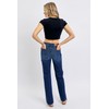 Judy Blue Women's Mid Rise Tummy Control Straight Jeans, Stretch