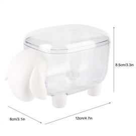 Fdit Plastic Cotton Buds Holder Sheep Shape Bathroom Vanity Worktop Storage Organiser for Cotton Balls Swabs Toothpick Reusable Packaging Socialme-EU (Black)