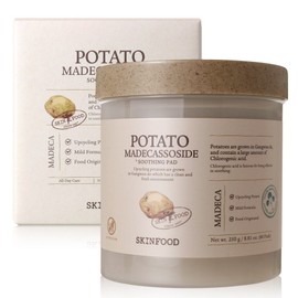 Skinfood Potato Madecassoside Soothing Pad 60 Sheets (Potato Pad), 1 Pack, 60 Sheets / 스킨푸드 포테이토 마데카소사이드 수딩 패드 60매 (감자패드), 1개, 60매입