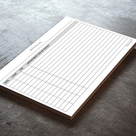 Activity Log Notepads(2 Pack, 50 Pages Each) Pad Planners to List a Task, Action or Contact. A Versatile Work Tool to Track Time & Office Productivity. 8.5 X 5.5, A5 Sheets. Made in the USA.