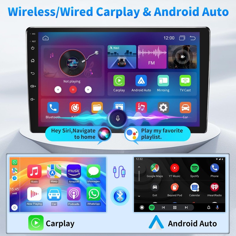 Android 13 Double Din Car Stereo Upgrade for for 2001-2004