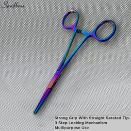 Sanhdbros Professional Straight Hemostat Fishing Forceps, used as Jewelry, Fly Fishing Forceps and Unhooking Fish Pliers – Pet, Dog Ear Hair Grooming Tweezers made from Stainless Steel