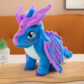 TOLLION Cuddly Plush Wings Dragon Plush Toy Soft Dragon Stuffed Animals Pterosaur Plush Flying Dragon Pillow Plushies Gifts for Fans Adults Kids Boys Girls Toys,9.8 Inches (Blue)