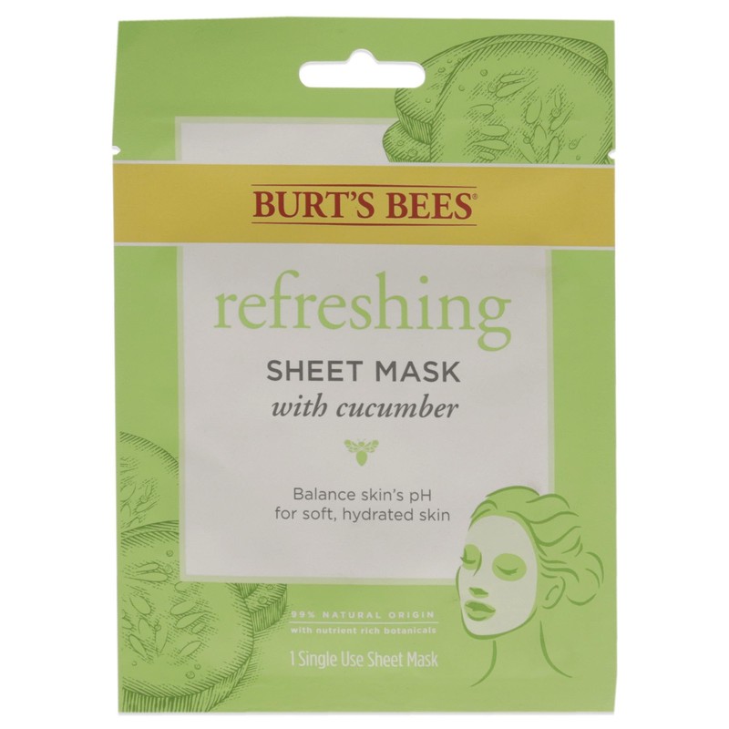 Burts Bees Refreshing Sheet Mask - Cucumber Unisex 1 Pc,