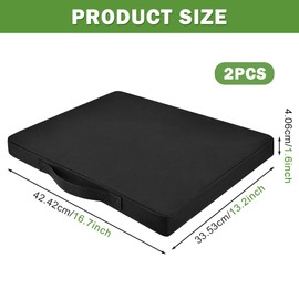 Quixleen 1 Pack 2 Pack Indoor & Outdoor Stadium Seat Cushions, Portable & Waterproof Bleacher Cushion, Bleacher Seat Cushion for Sports Events, Office Chairs, Bleacherss(1 Pack,Color:Black)