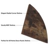 HORLIMER 6 Pack Wall Mount Floating Corner Shelf, Rustic Wood