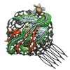 FIRE PHOENIX BIRD HAIR COMB Decorative Hair Accessory